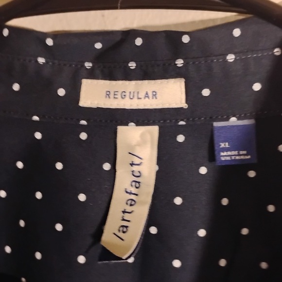 Artefact Other - Artefact,Long Sleeve Shirt, Extra Large, Blue With Dots